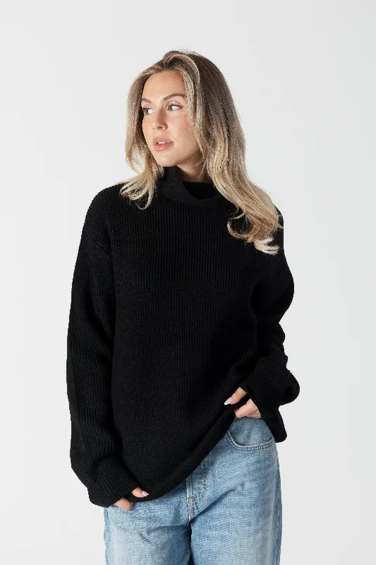 Unwind with Weekend Discounts CHADWICK RIBBED RELAXED MOCK NECK SWEATER