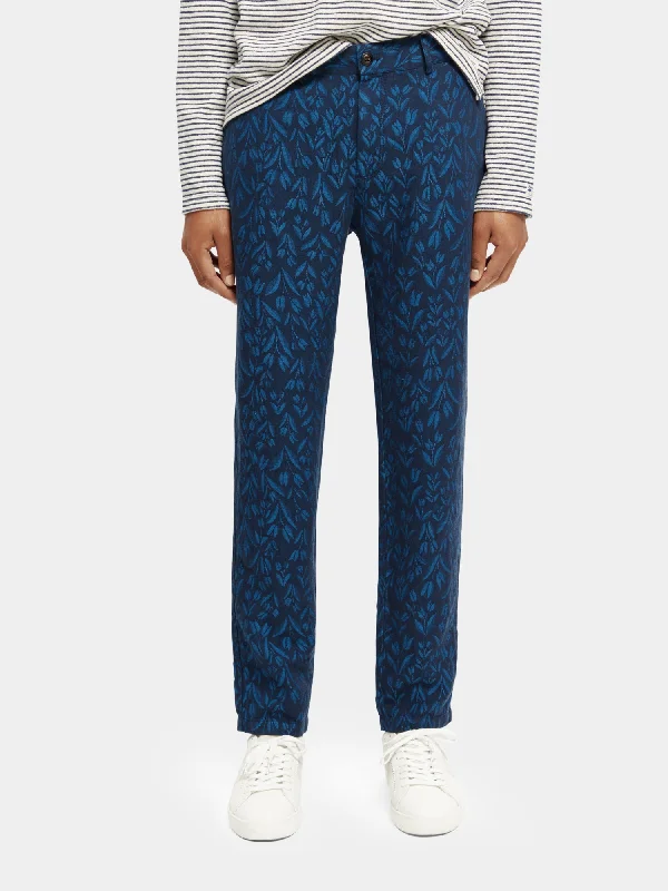 Stock Clearance Stuart regular slim-fit jacquard chino