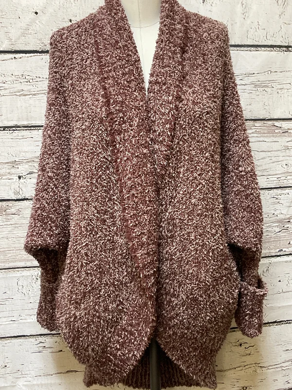 Quick Sale Sweater Cardigan By Barefoot Dreams In Maroon, Size: M