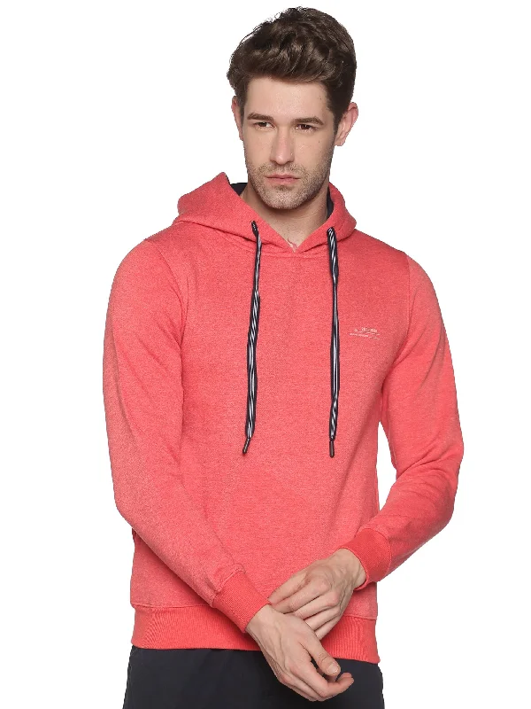One-DAY Sale Men Solid Pink Sweatshirt