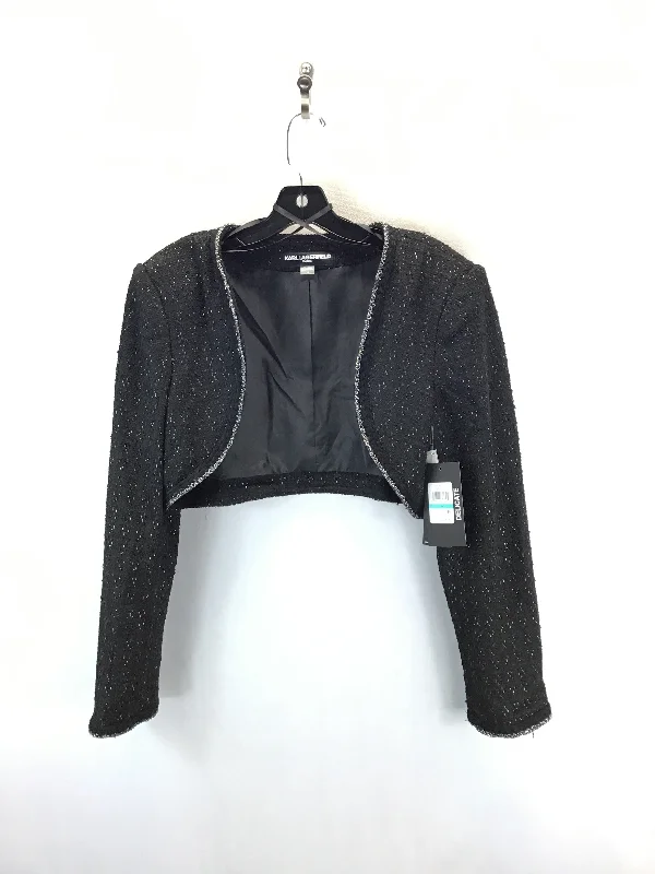 Weekend Deals That Dazzle Blazer Designer By Karl Lagerfeld In Black & White, Size: 16