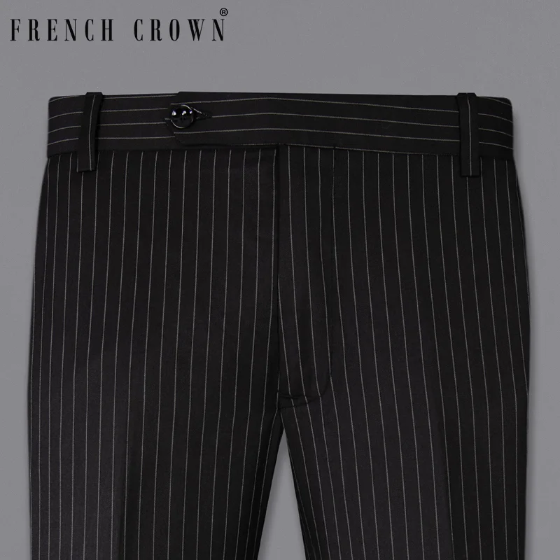 Weekend Discounts to Enjoy Piano Black Striped Woolrich Pant