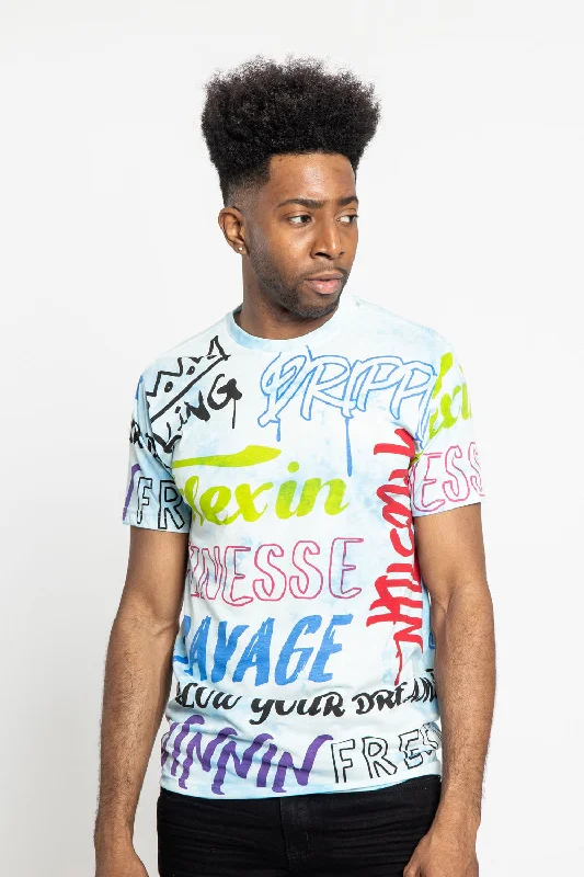 Weekend Bargains to Enjoy Tie Dye Graffiti T-Shirt