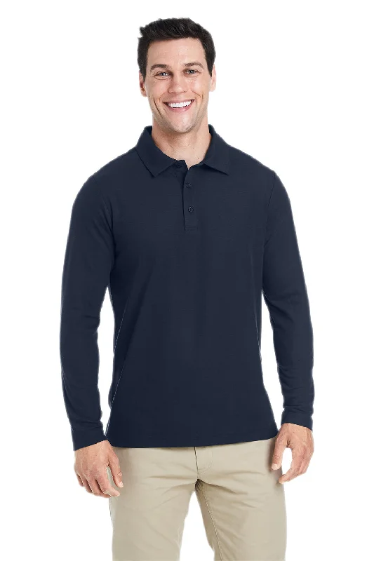 Lowest Price Core 365 Mens Fusion ChromaSoft Performance Moisture Wicking Long Sleeve Polo Shirt - Classic Navy Blue Lowest Price Core 365 Mens Fusion ChromaSoft Performance Moisture Wicking Long Sleeve Polo Shirt - Classic Navy Blue