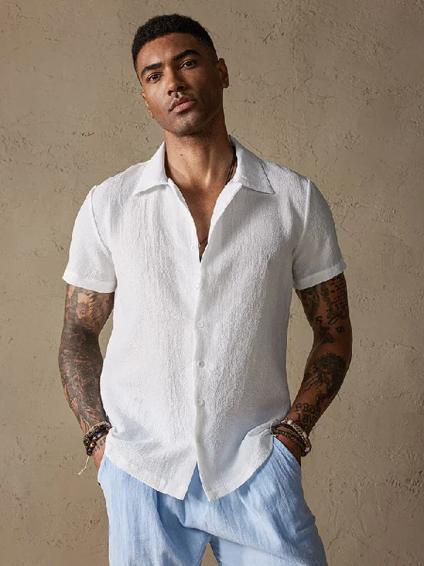 Bonus Offer Solid Color Cotton Linen Simple Casual Shirt