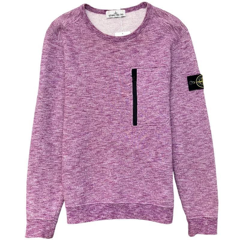 Amazing Value Men's Applique Logo Sweatshirt Purple Size S