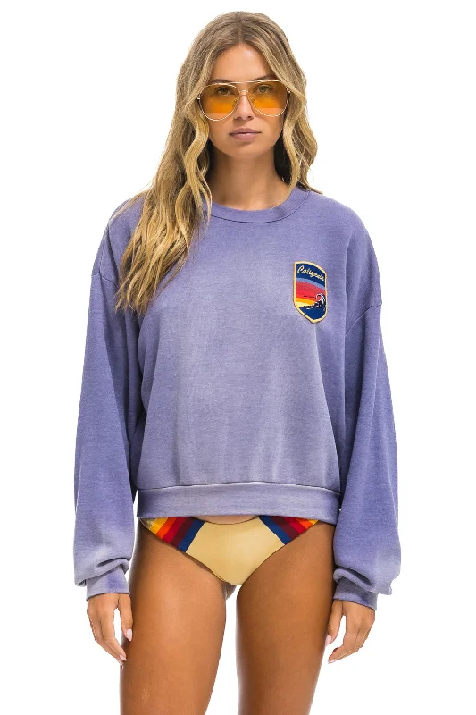 The Best Prices CALIFORNIA SKIER PATCH RELAXED CREW SWEATSHIRT - FADED GRAPE