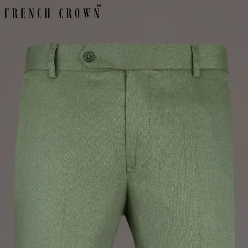 Weekend Sale: Don't Miss Out Willow Grove Green Luxurious Linen Pant