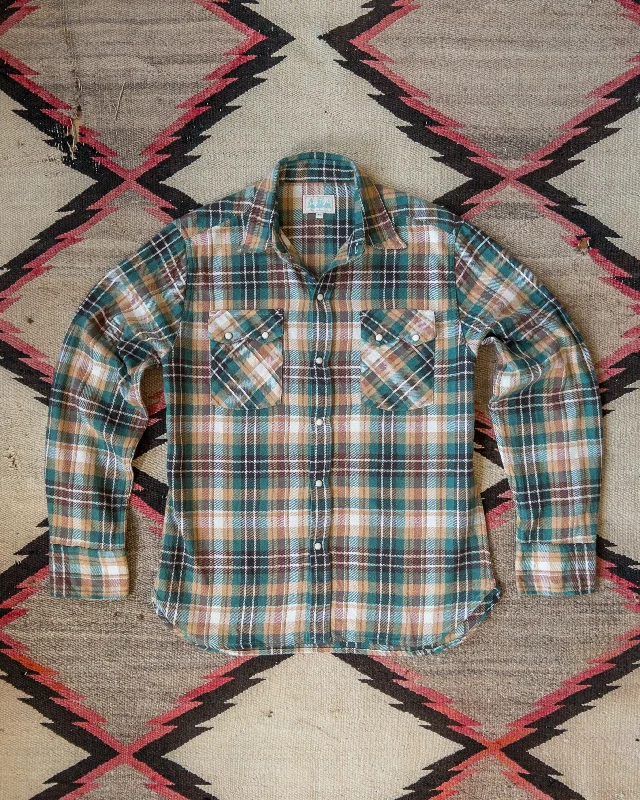Special Buy Washed Flannel Pearlsnap Shirt - Logger Plaid