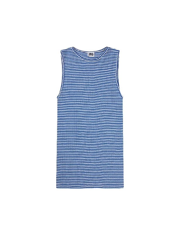 Year-End Clearance NPS Tank Top Fine Stripe, Klein/Ecru