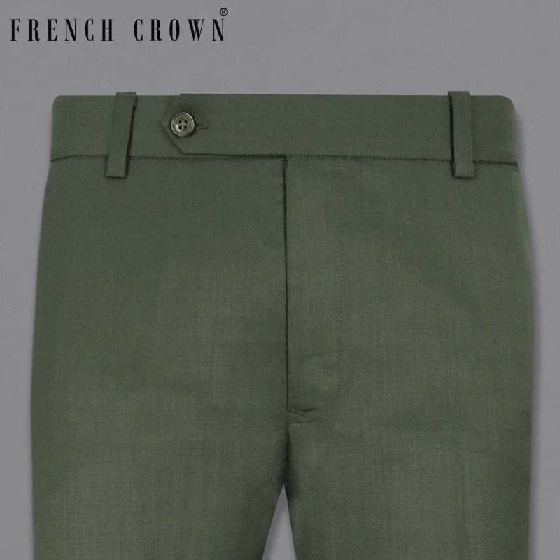 Reduced Rates Nandor Green Wool Rich Pant
