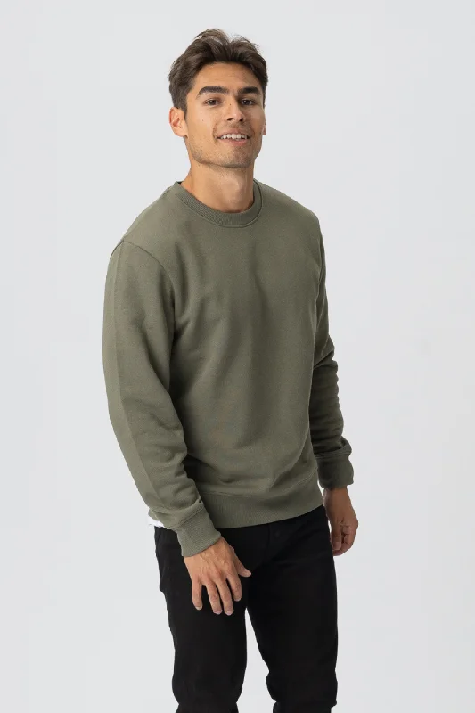 TIME-Limited Offer Sweatshirt Crewneck - Army Green