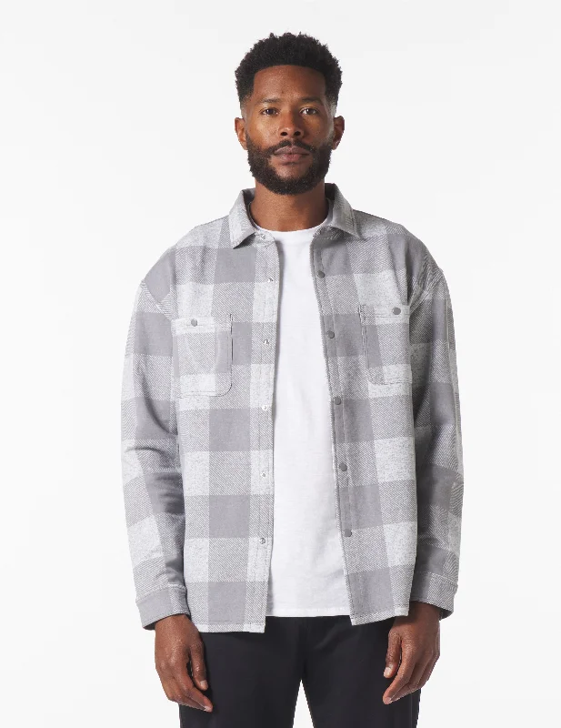 Weekend Shopping Made Better Trek Shirt: Ash Grey Plaid