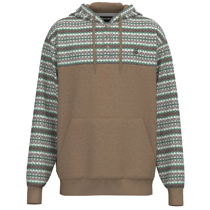Weekend Extravaganza: Shop Now "Jimmy" Hoody Brown w/ Cream Multi Color Stripes