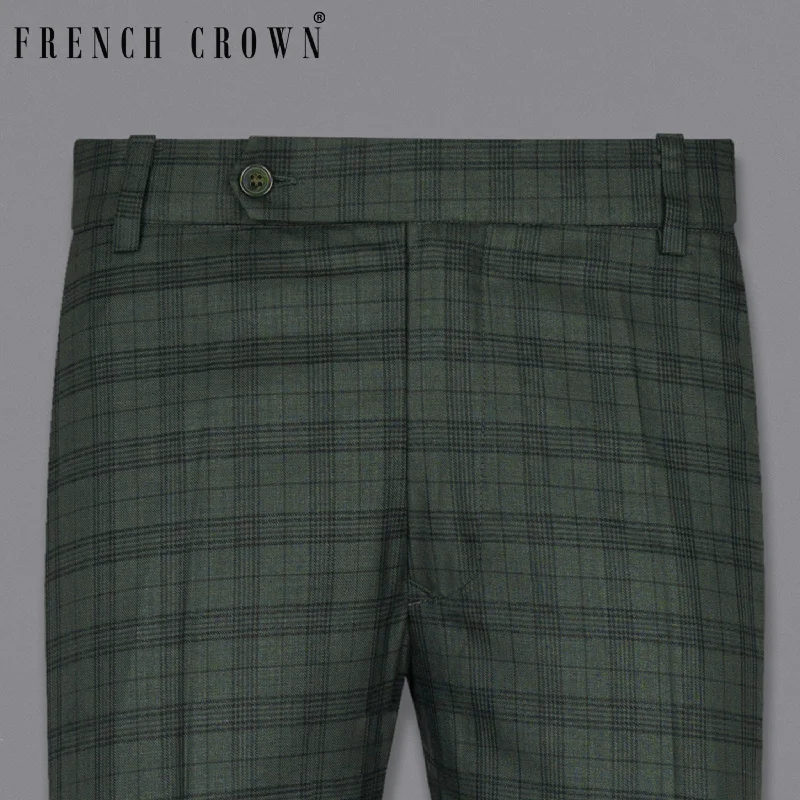 Instant Savings Timber Green Plaid Wool Rich Pant