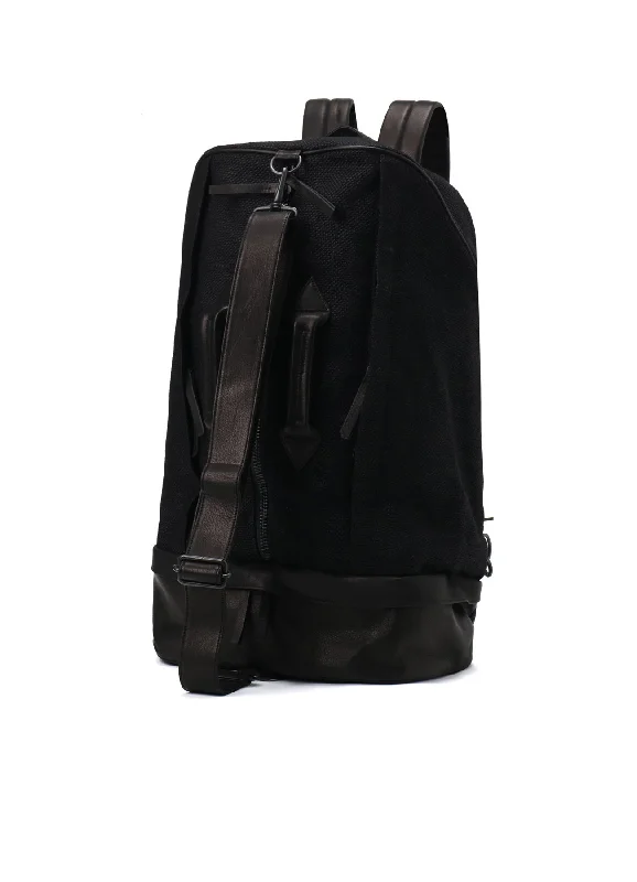 Weekend Savings Sensation JUTE LEATHER 3WAY BACK PACK