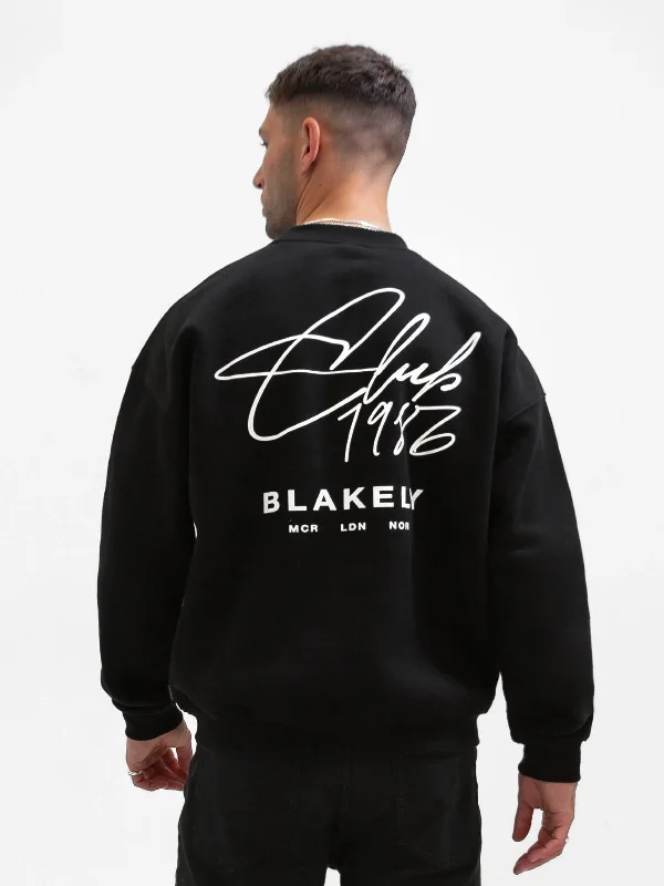 Huge Savings Club Relaxed Sweater - Black