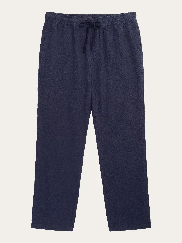 Huge Discounts FIG loose crushed cotton pants - GOTS/Vegan - Total Eclipse