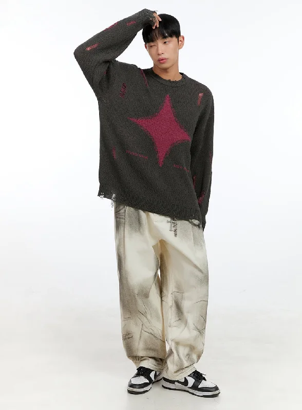 Price Drop Men's Acubi Pintuck Washed Baggy Pants IG421