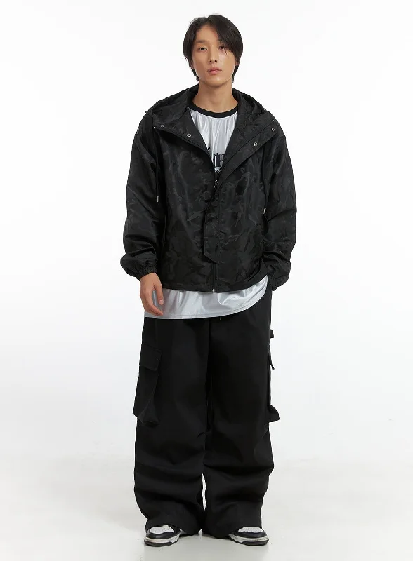Weekend Deal Men's Cargo Maxi Wide Leg Pants IO402