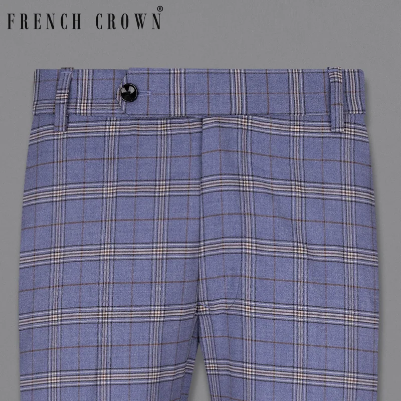 Low Cost Logan Blue Super fine Plaid Woolrich Pant