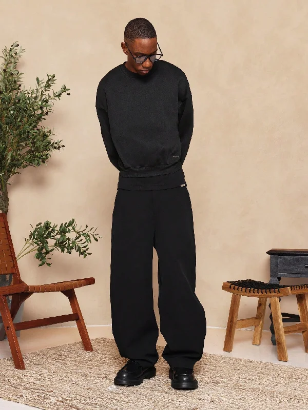 Online Only Crop Fit Crew Neck Heavyweight Essential Sweatshirt