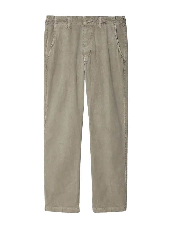 Super Bargain Distressed Button Fly Chino- Khaki