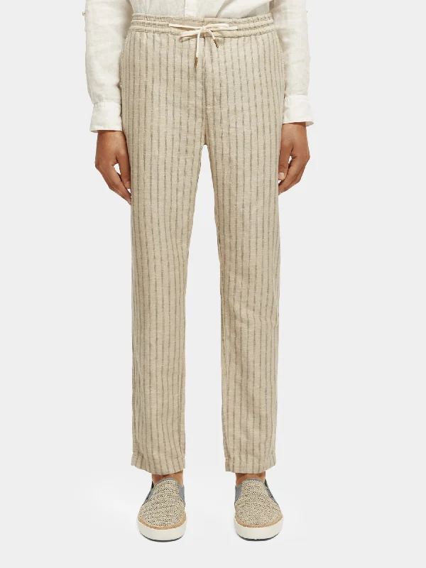Great Deals Warren striped linen blend jogger pants