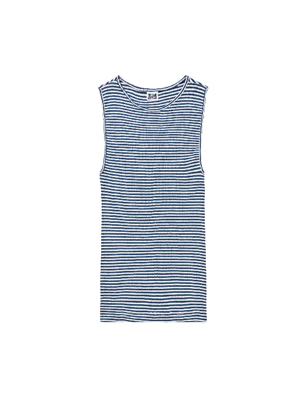 Today Only NPS Tank Top Fine Stripe, Marine/Ecru