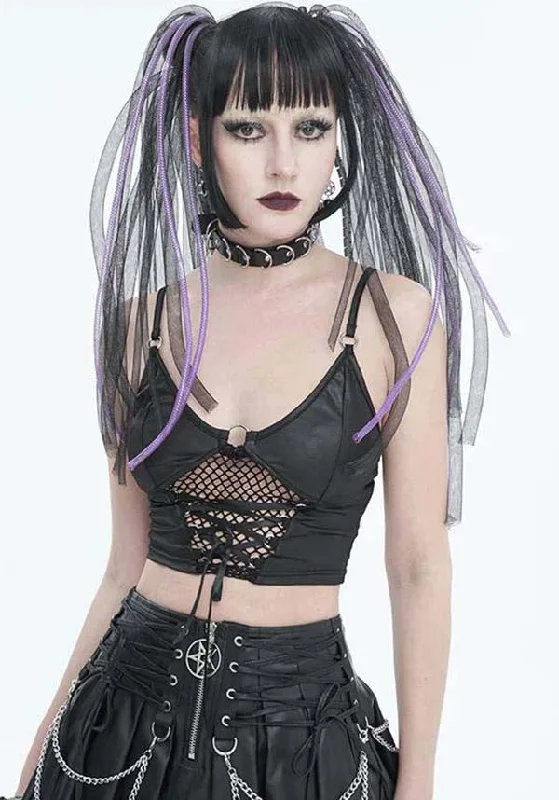 Weekend Shopping Extravaganza Cyber Goth Net | LACE UP TOP