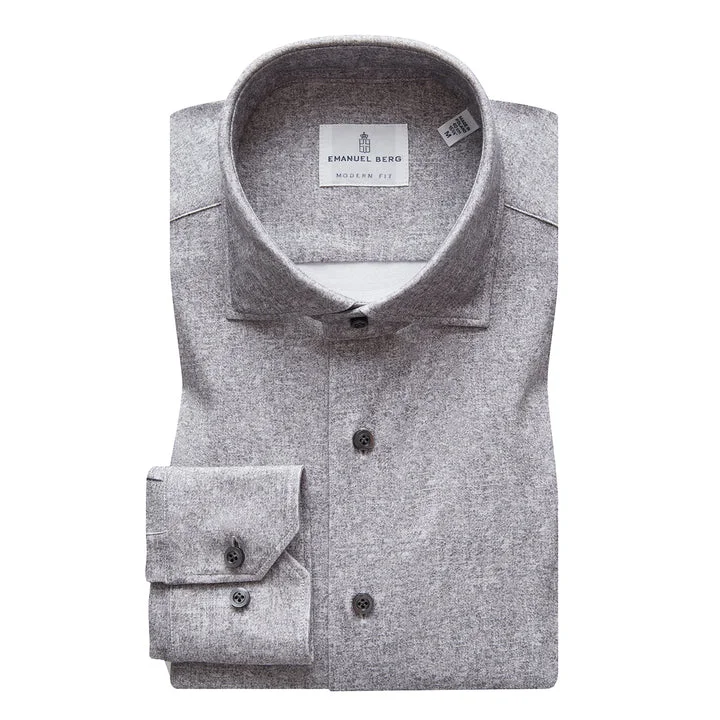 Weekend Savings Bonanza Modern 4Flex Stretch Knit Shirt SF17033 Medium Grey