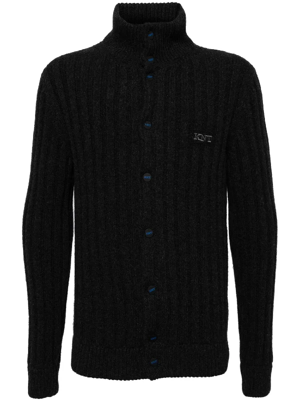 Make Your Weekend Count with Savings Logo-Embroidered Wool Cardigan