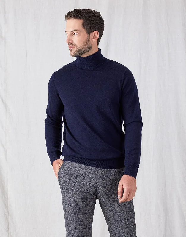 Steals and Deals Wanaka Navy Roll Neck Jersey