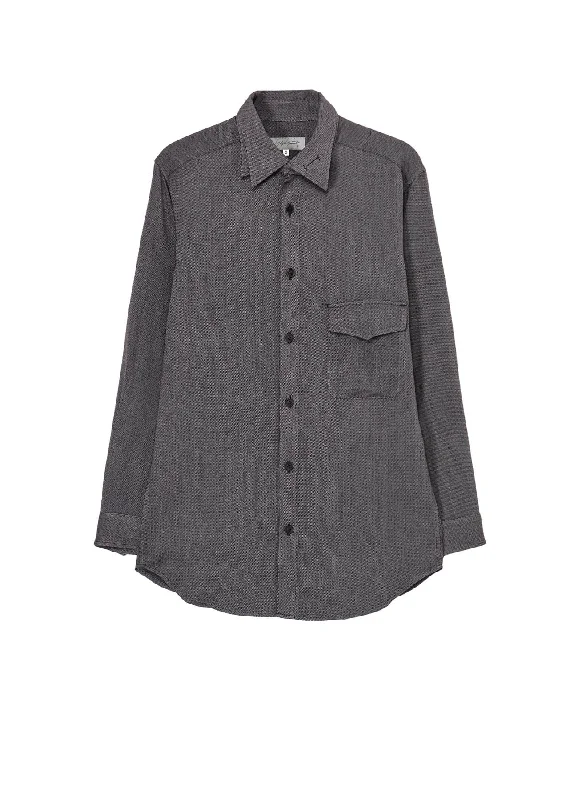 Weekend Discounts to Delight Ry M HERRINGBONE COLLAR TAB BLOUSE