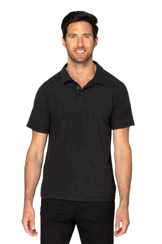 Shop the Weekend Away Threadfast Apparel Mens Impact Short Sleeve Polo Shirt - Heather Black Shop the Weekend Away Threadfast Apparel Mens Impact Short Sleeve Polo Shirt - Heather Black