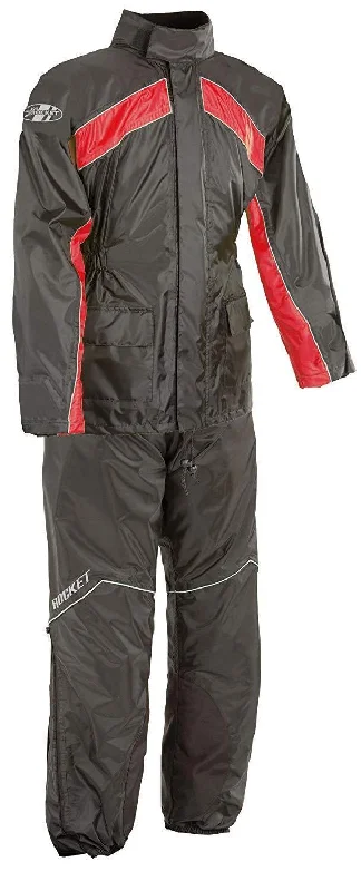 Quick Sale Joe Rocket 'RS-2' Mens Black/Red Rain Suit