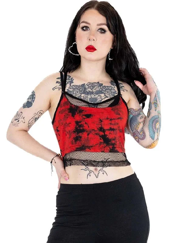 Weekend Discounts to Relish Danica [Black/Red] Tie Dye | TOP