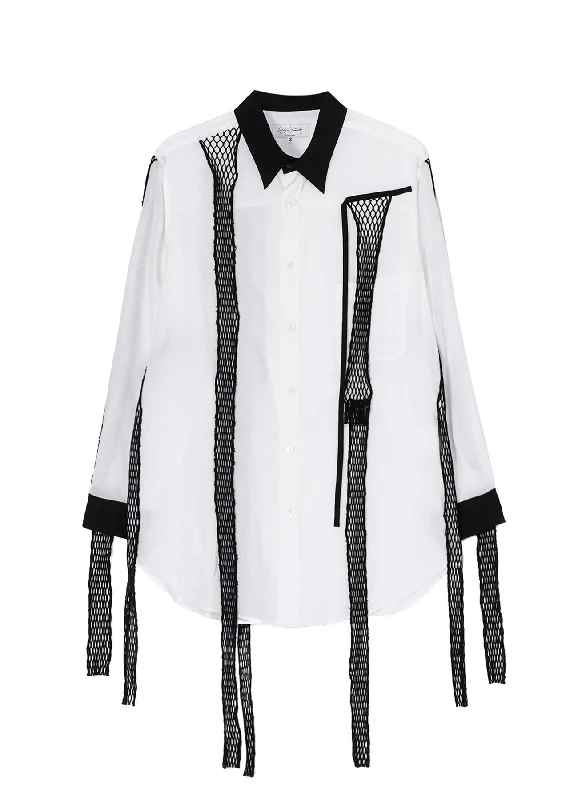 Hurry In CELLULOSE LAWN BLACK MESH TP BLOUSE