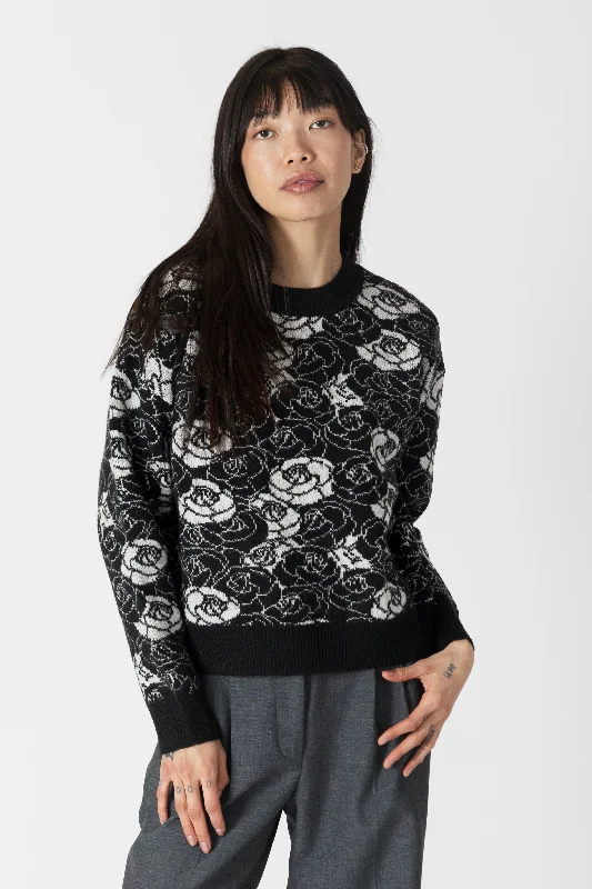 Don't Delay JORDYN ROSE PRINT CREW NECK SWEATER