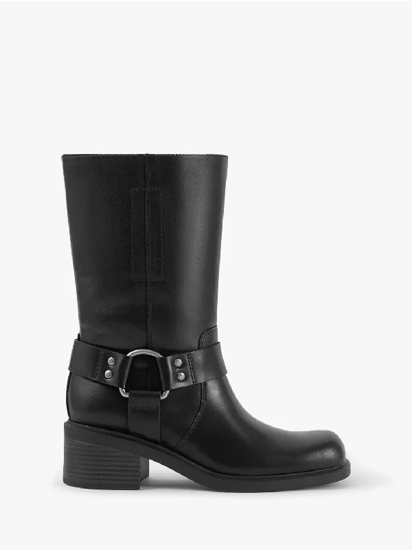 Best Seller Daniella Buckle Boot - Black
