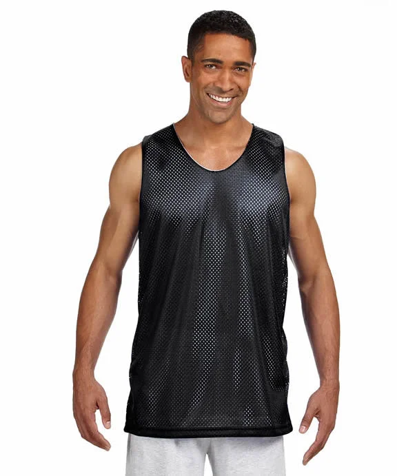 Shop and Save NF1270 - A4 Mens Reversible Mesh Tank Top