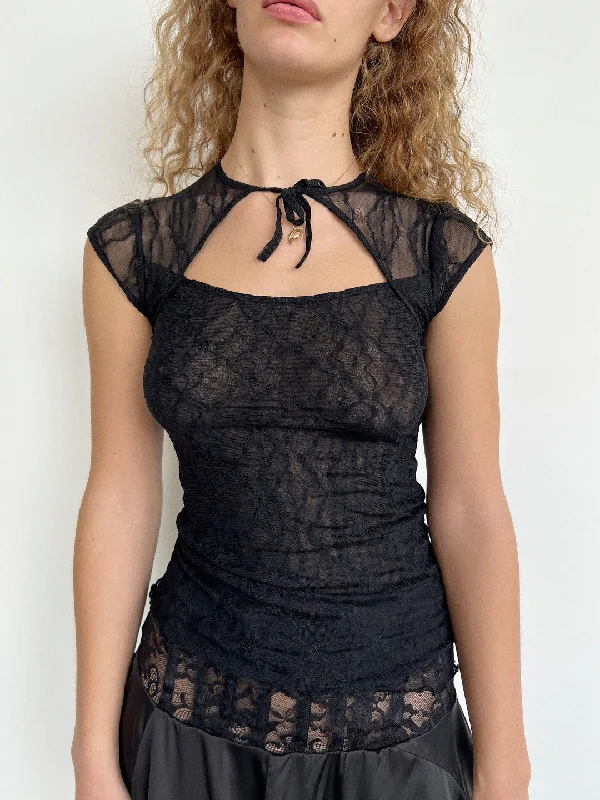 Weekend Extravaganza: Shop Now Mariposa Lace Bow Tee - Night