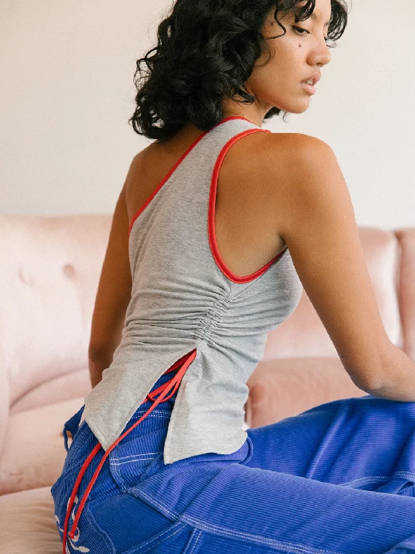 Weekend Deals That Excite Emily Tank - Heather/Red