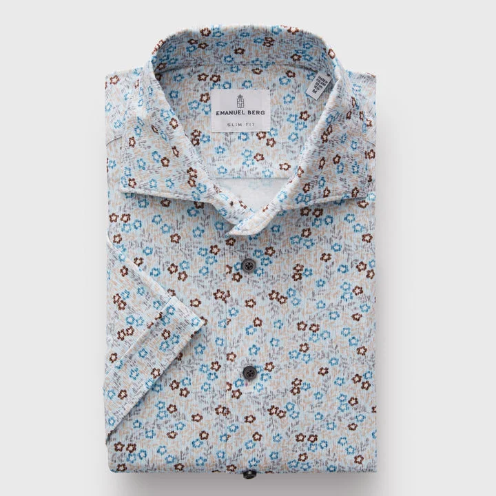 Year-End Sale Premium Quality Jersey Knit Short Sleeve Shirt SF18591 Blue