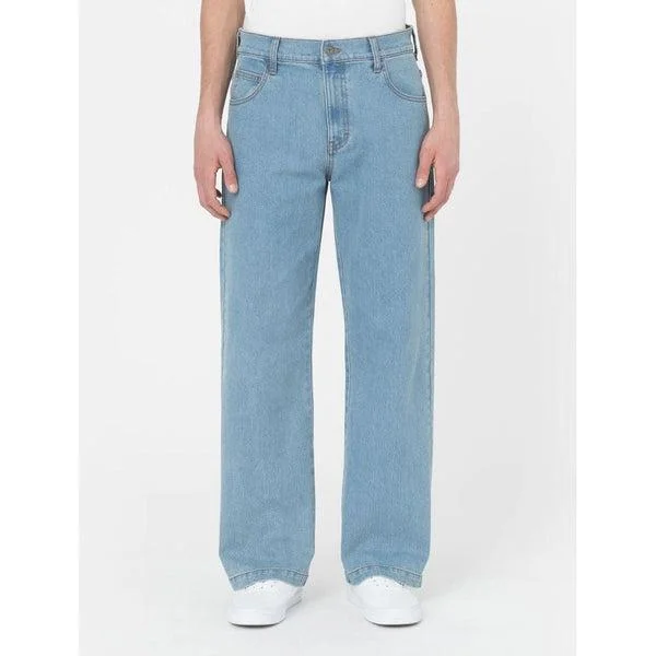 Fantastic Offers Dickies Skateboarding Wingville Denim Pants Loose Fit Light Denim