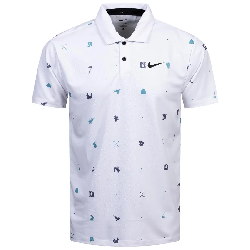 Limited Supply Dri-FIT Tour Icon Print Polo White/Black - AW24