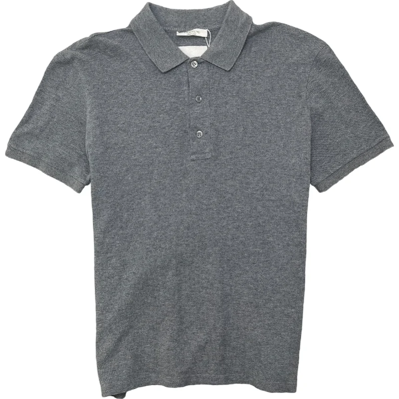Big Deal Men's Rockstud Polo Shirt Grey Size M