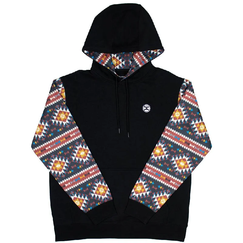 Weekend Specials You Can't Miss "Summit" Black w/Red & Tan Aztec Pattern Hoody