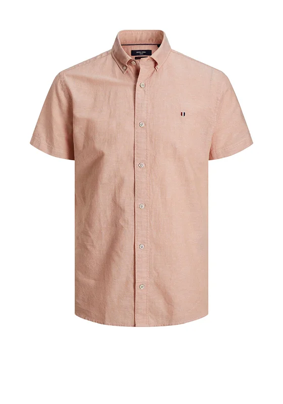 Amazing Value Jack & Jones Summer Linen Short Sleeve Shirt, Toast