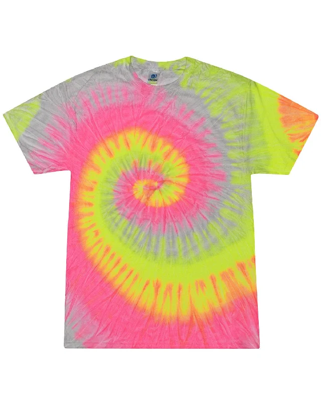 Weekend Special Tie-Dye Youth 100% Cotton Tie-Dyed T-Shirt | Silver Rainbow